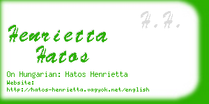 henrietta hatos business card